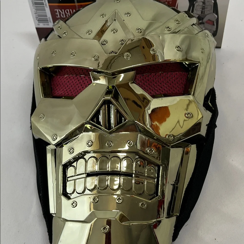Gold Dark Robot Hooded Mask